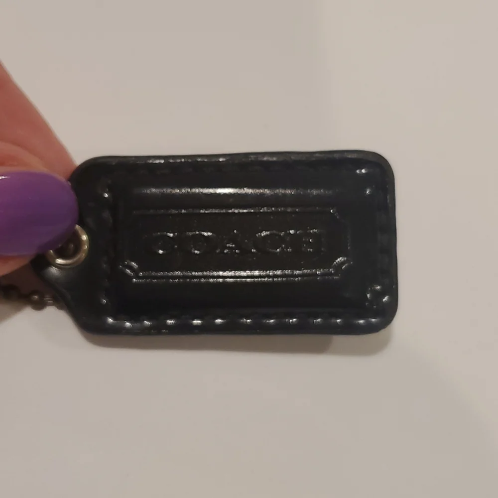 Coach Key Fob Purse Charm Leather Black